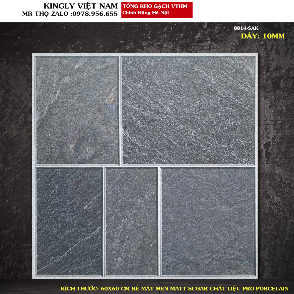 Gạch lát sân vườn 60X60 VINCERA 8814 Loại A1